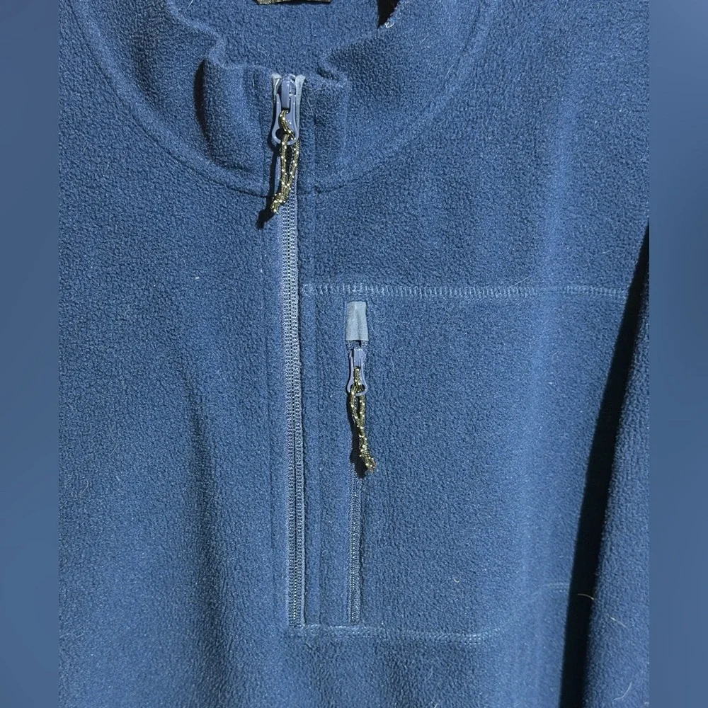 Huk Channel 1/4 Zip Fleece Mock Neck Pullover Navy Blue Men's Size XL
